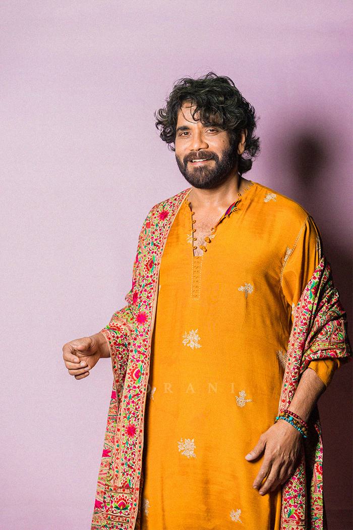 NAGARJUNA RAO IN NARANGI AFSAL KURTA WITH PAJAMA SET FOR MEN