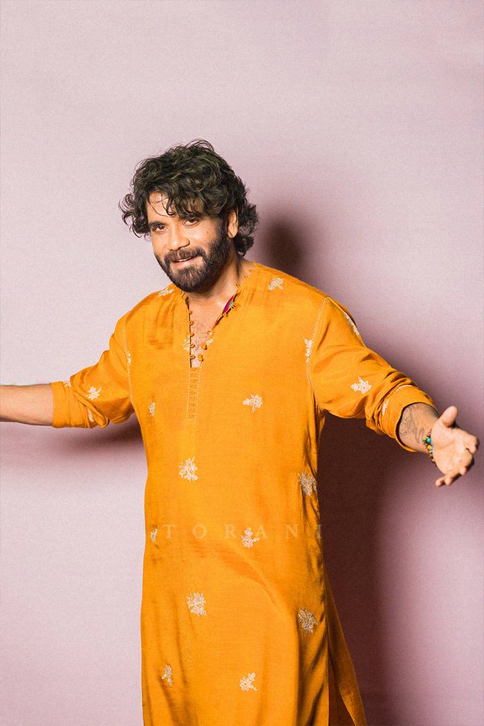 NAGARJUNA RAO IN NARANGI AFSAL KURTA WITH PAJAMA SET FOR MEN